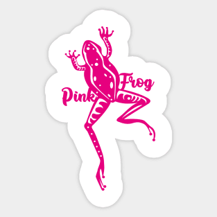 Pink Frog Sticker